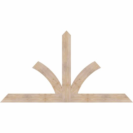 Ekena Millwork Richland Smooth Timber Gable Bracket, Douglas Fir, 84"W x 45"H x 1 1/2"D x 5 1/2"F, 13/12 Pitch GBW084X45X0206RIC00SDF